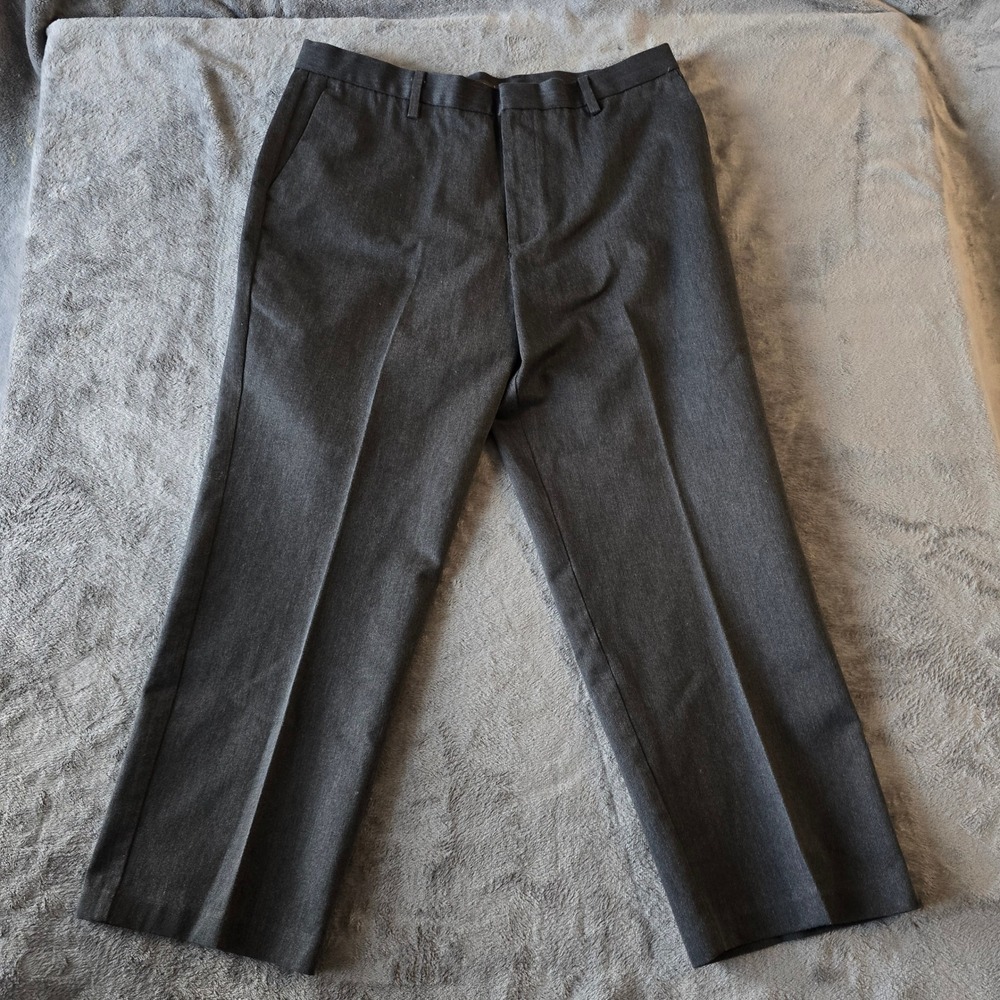 Dockers D3 Dress Pants Men's 38x29 Charcoal Gray Classic Fit Flat Front Casual
